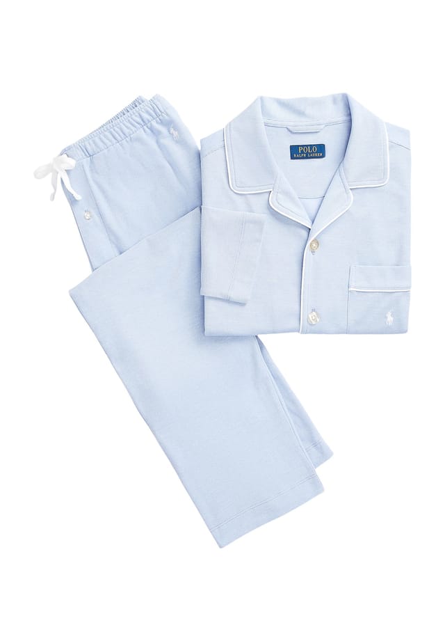 

Пижама с кантом из хлопка Polo Ralph Lauren, синий