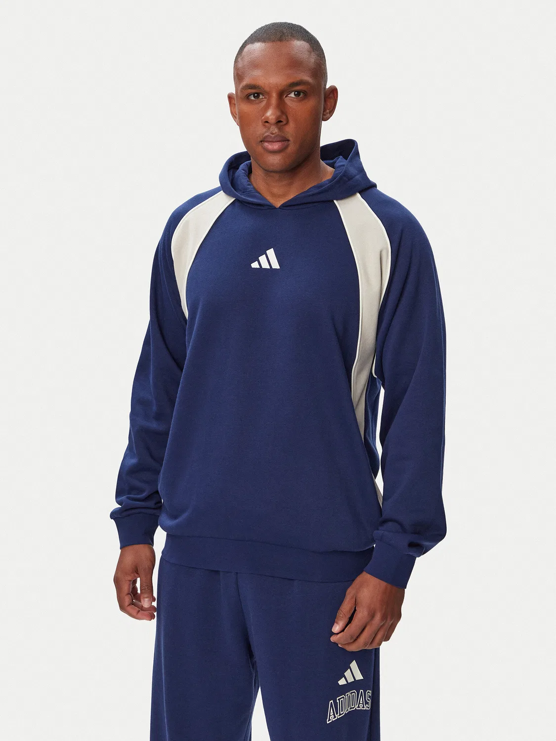 Мужская толстовка стандартного кроя Seasonal Essentials Colorblock Adidas, темно-синий