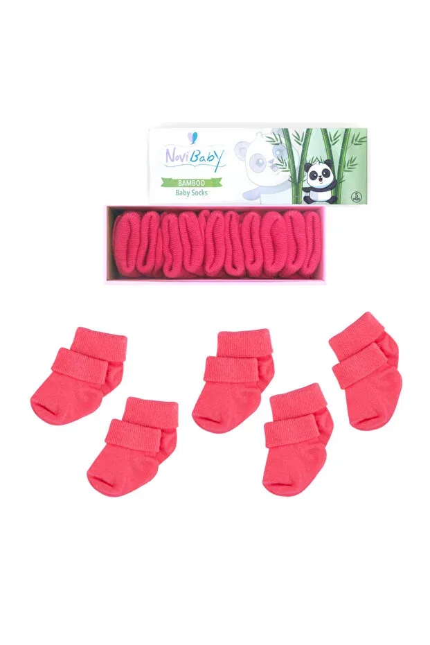 Детский комплект носков для новорожденных из бамбука Basics Novibaby, Candy