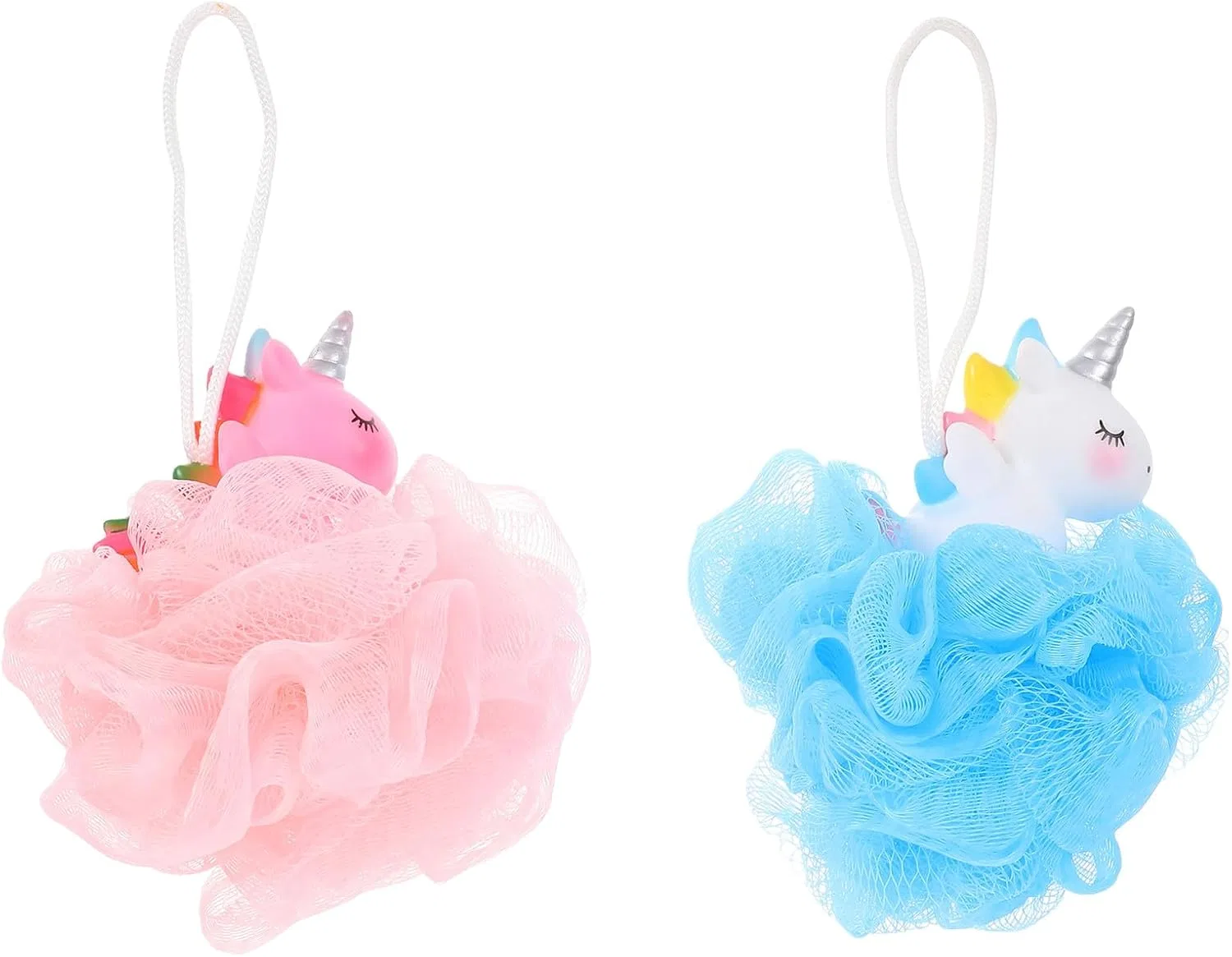 Мочалка для ванны Einhorn из сетки, 2 шт, CIMAXIC, розовый
