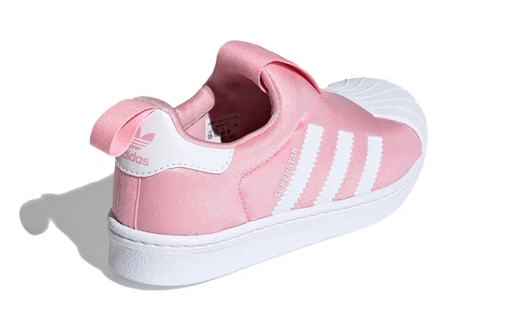 Детские кроссовки для скейтбординга с сетчатым верхом Superstar 360 Mesh Adidas Originals, White Pink — фото 4