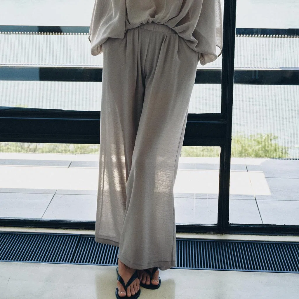 Женские повседневные брюки тонкие Medium Gray ZARA, Medium Gray — фото 4