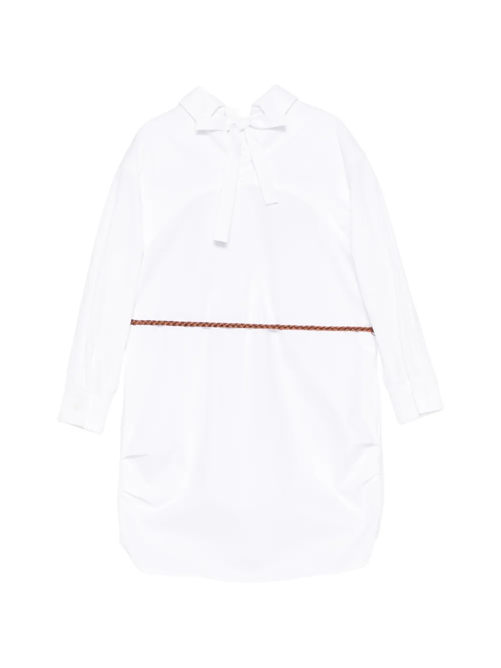 Платье с кружевной вышивкой Ermanno Scervino Junior, белый — фото 2