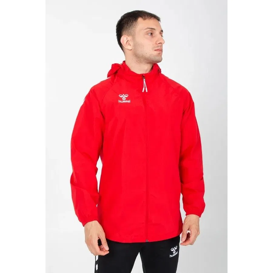 Детский дождевик с капюшоном Hummel Hmllıne Raıncoat, Цвет Barbados Cherry