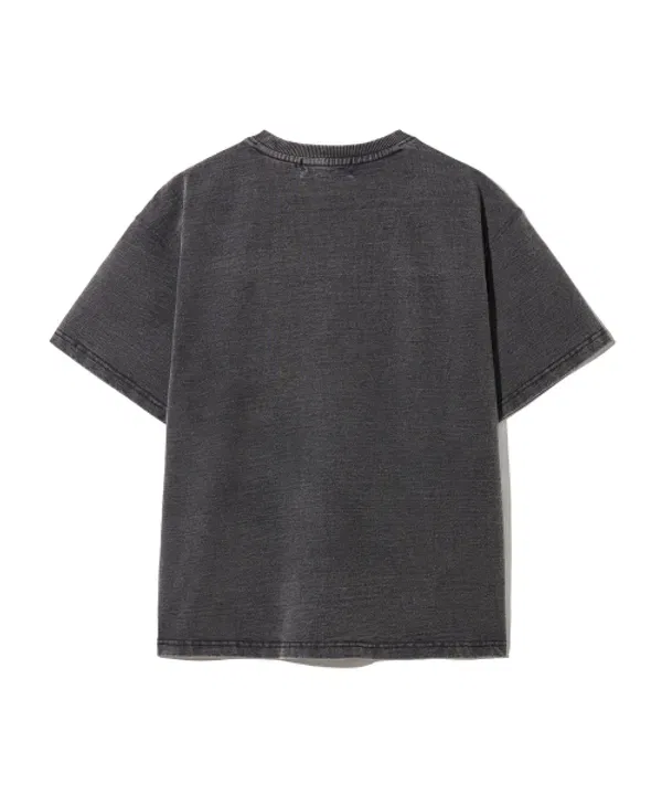 Футболка с принтом, деним, Kids tag denim tee, Brownbreath Kids, черный — фото 3
