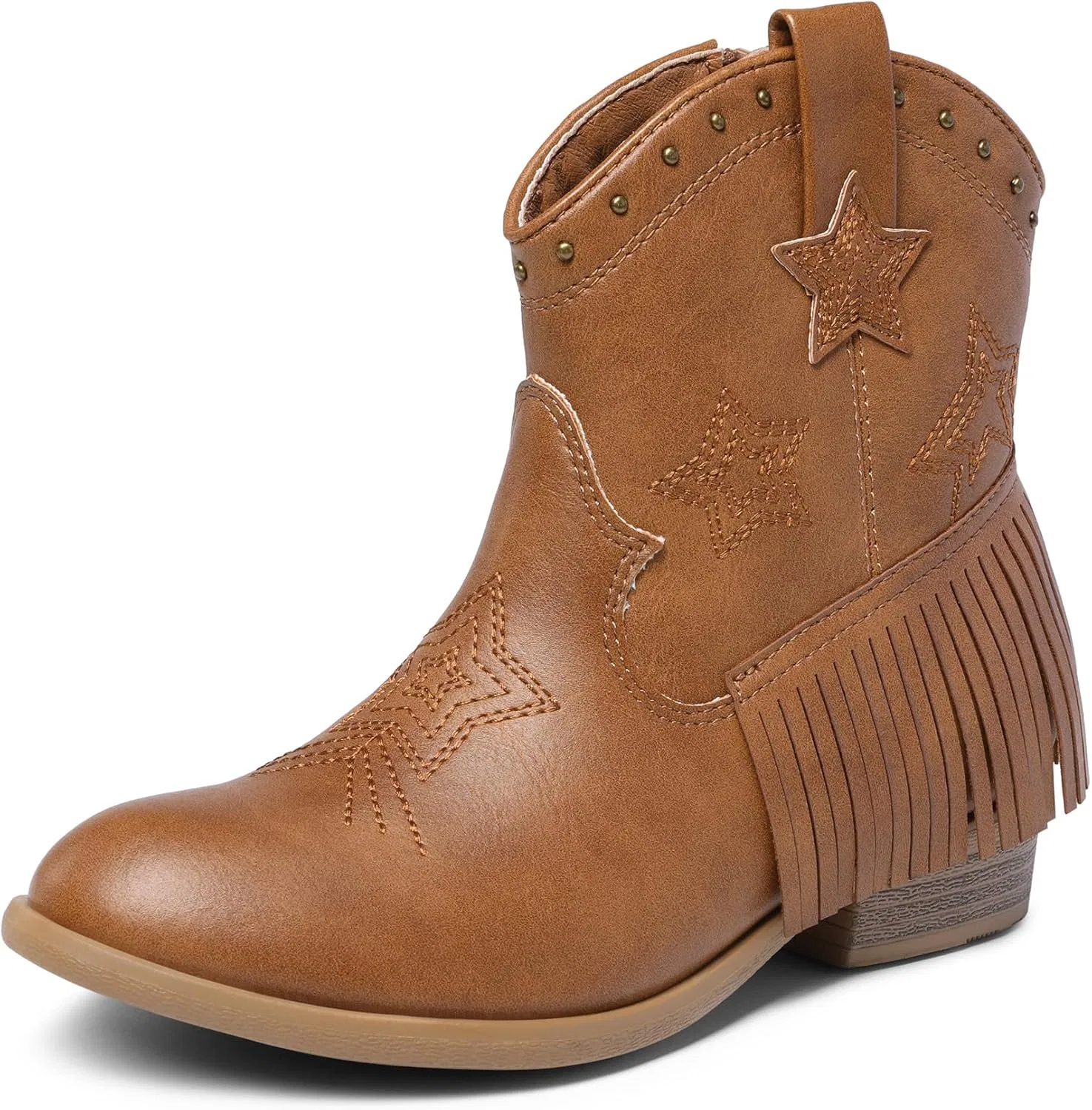 Детские сапоги для девочек с ковбойским стилем DREAM PAIRS, Camel