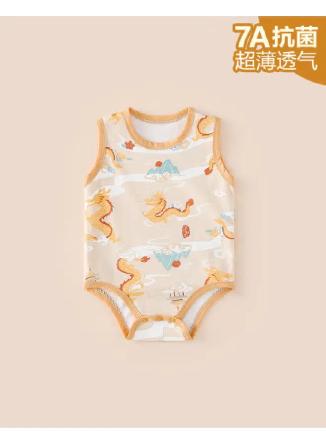 Боди-комбинезон без рукавов хлопковый Newborn baby cotton romper Doxiluka, путешествие дракона
