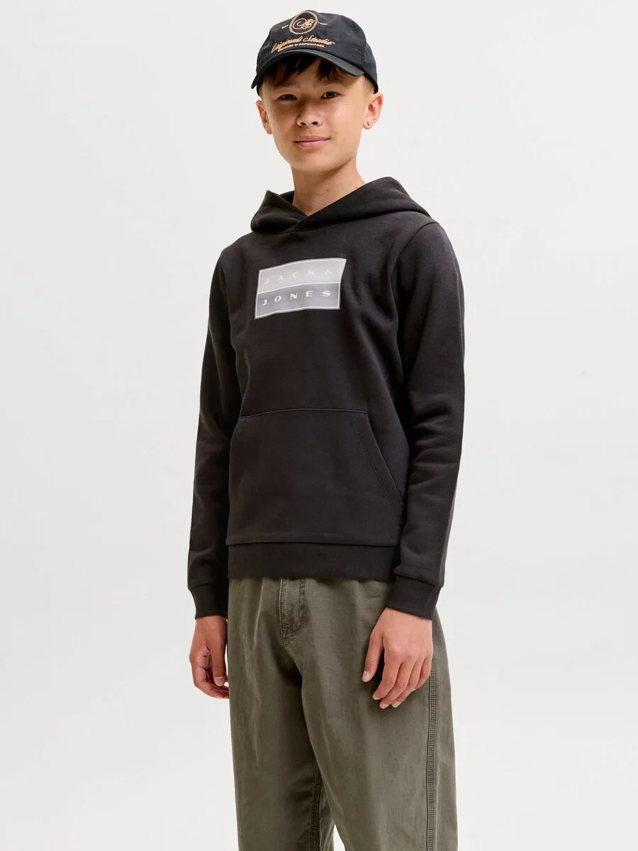 Детская толстовка 'JCOFusion' черного цвета Jack & Jones Junior — фото 3