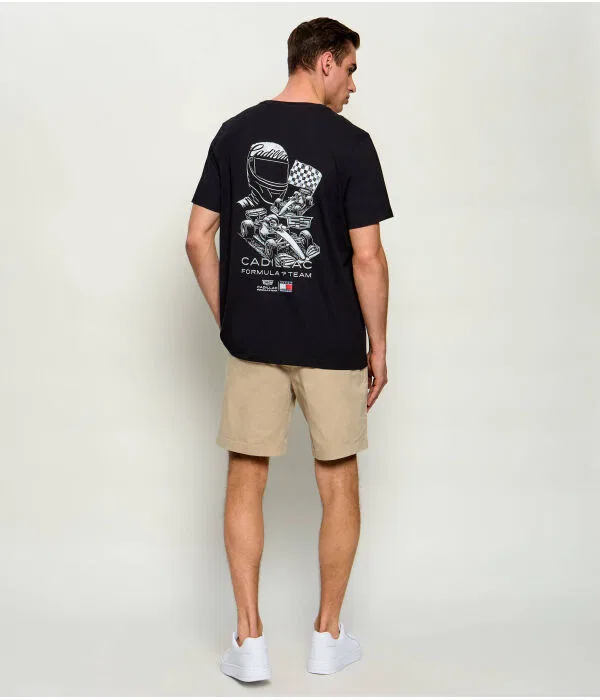 Мужская футболка с принтом Tommy Hilfiger X Cadillac Formula 1 Racing Graphic, черный — фото 2