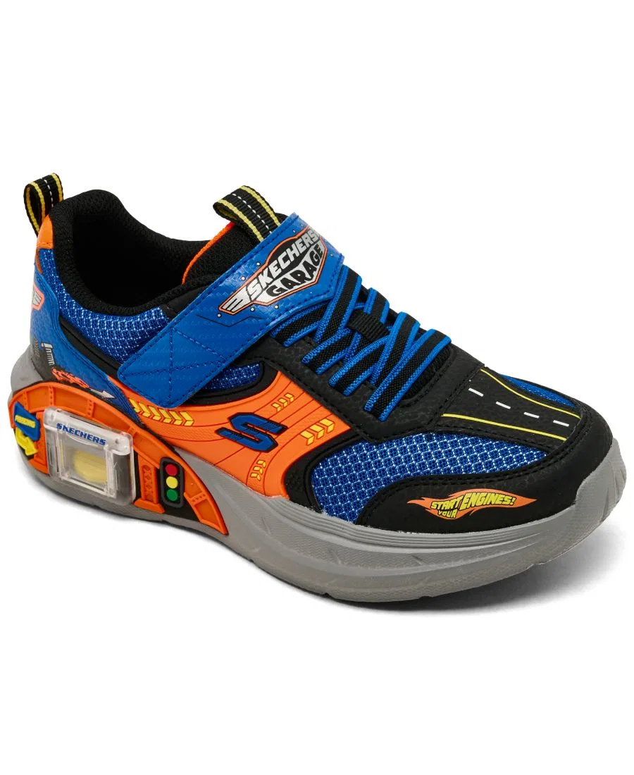 Кроссовки Skechers Little Kids Garage Casual Sneakers, Blue Black
