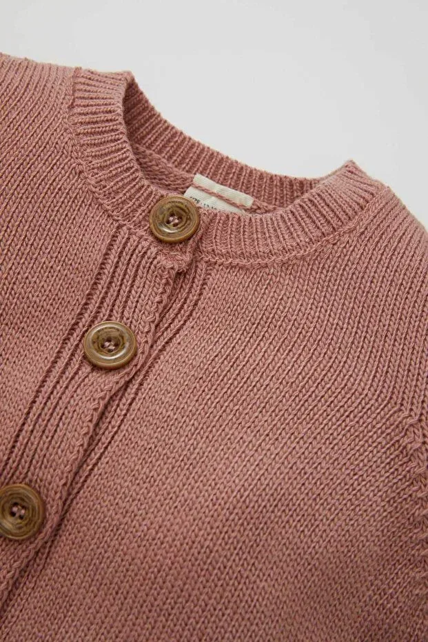 Детский кардиган для девочек хлопковый Basics Defacto, Burgundy-Br128 — фото 2