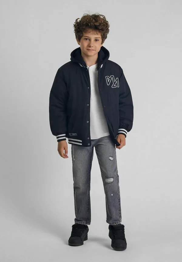 Потертые джинсы зауженного кроя Minoti, Grey Denim