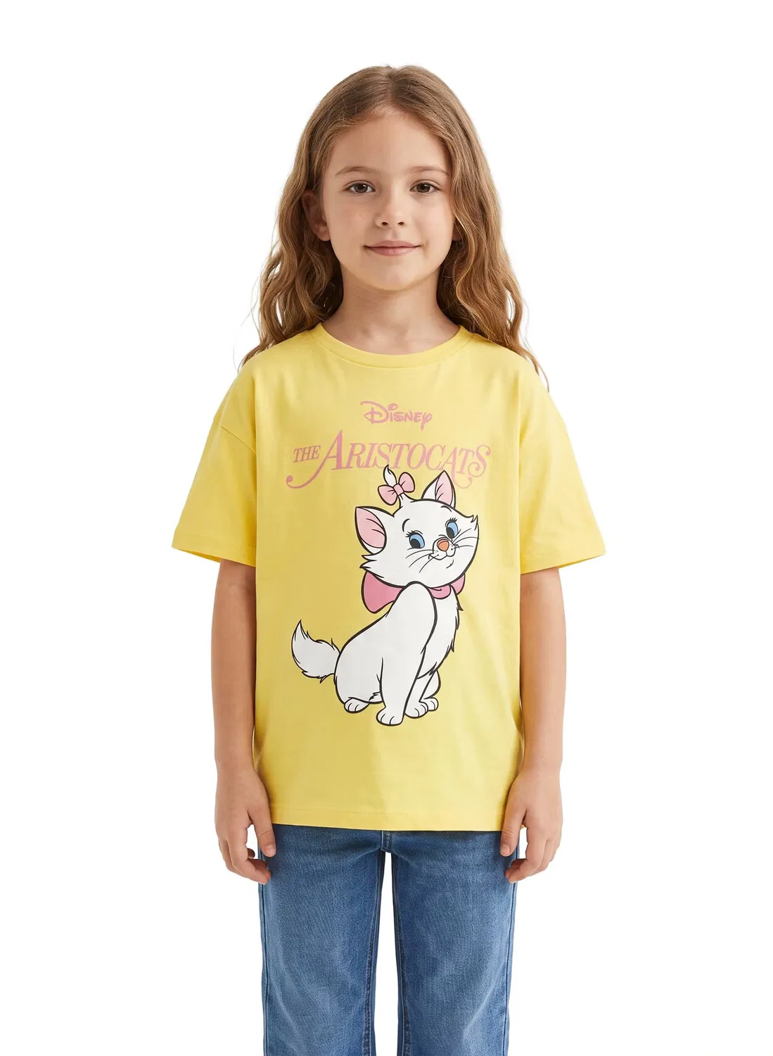 Футболка оверсайз с принтом Marie The Aristocats Disney, желтый