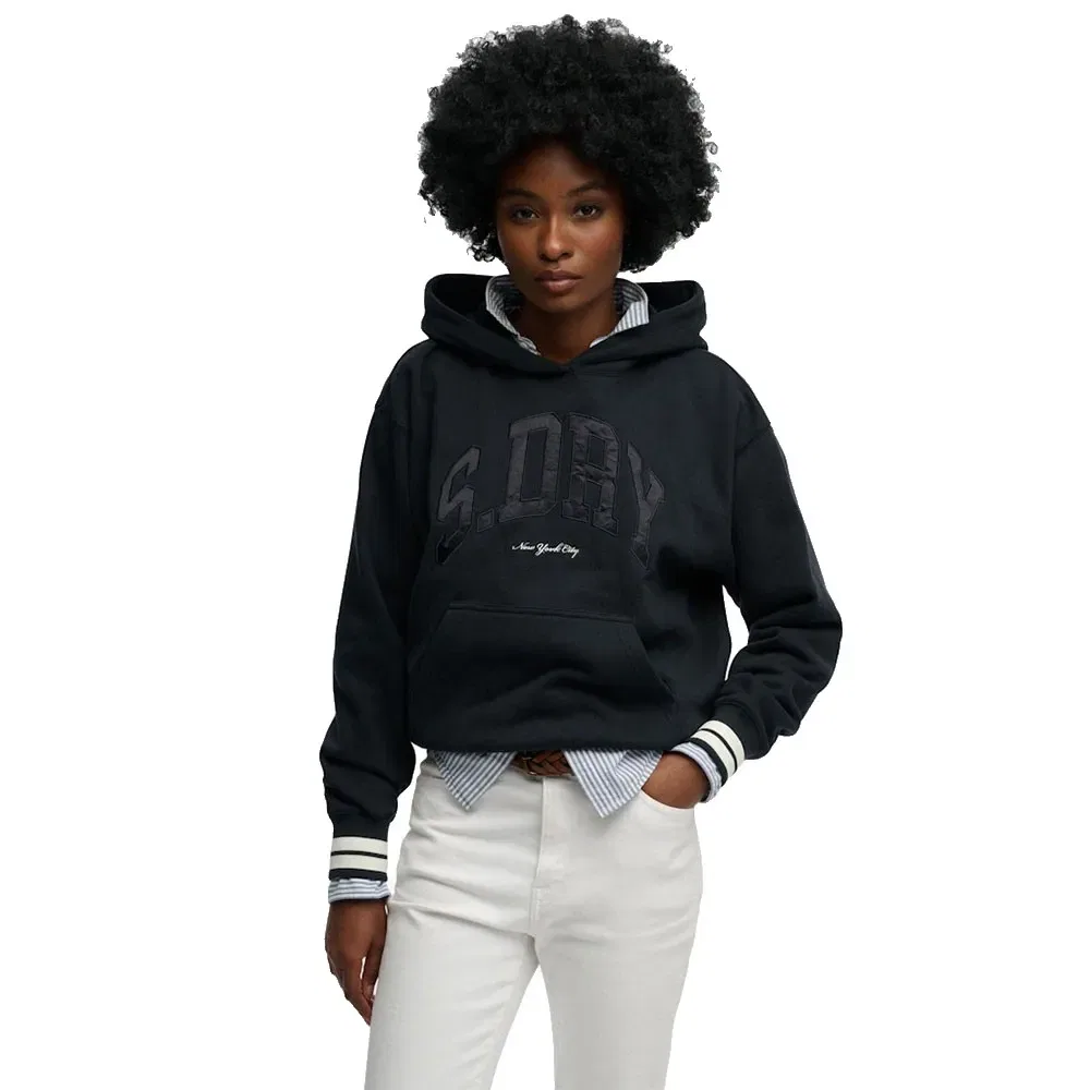 Худи Superdry Country Club Varsity, черный