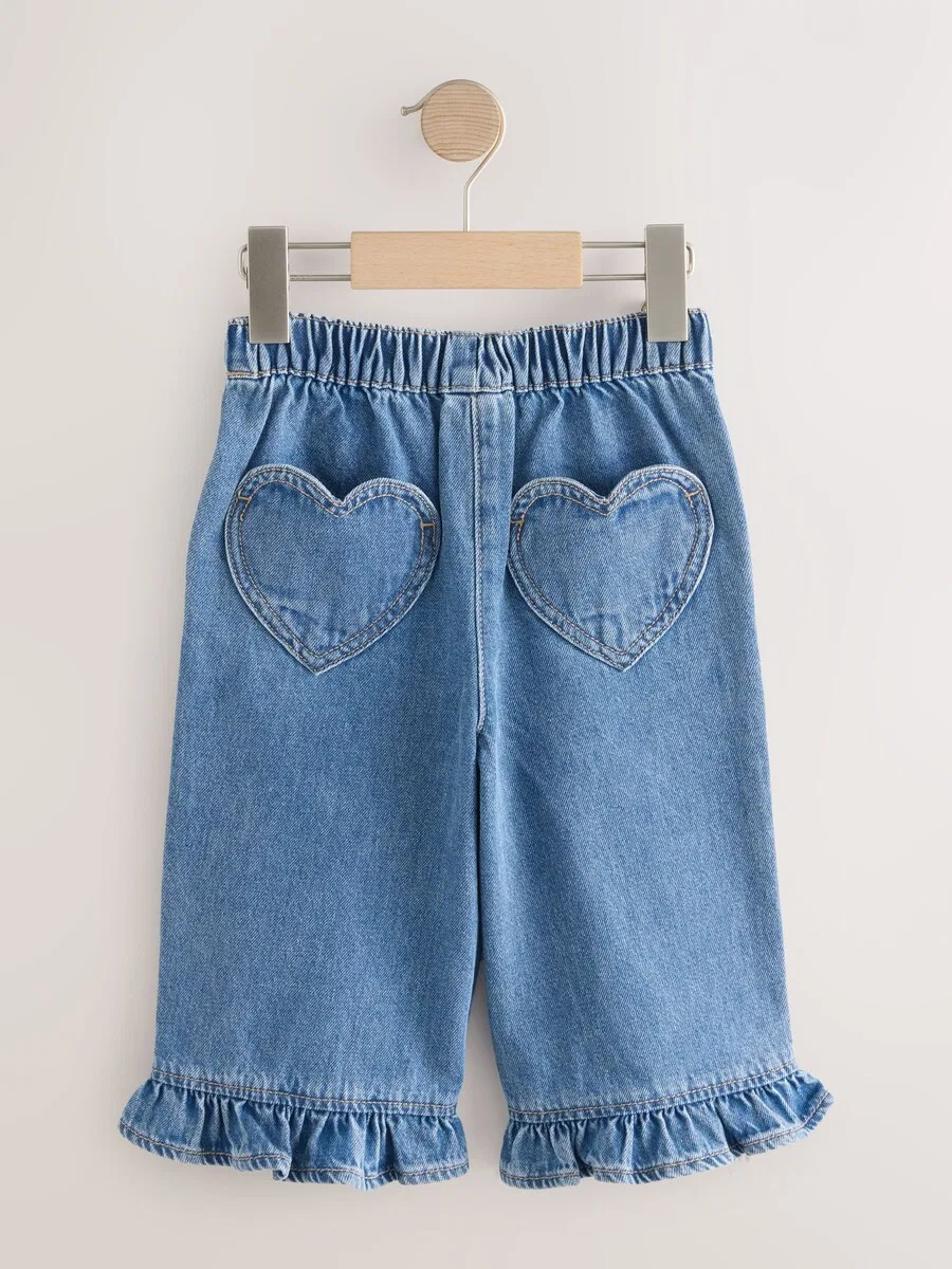 Джинсы Next Wide leg Jeans синего цвета — фото 2
