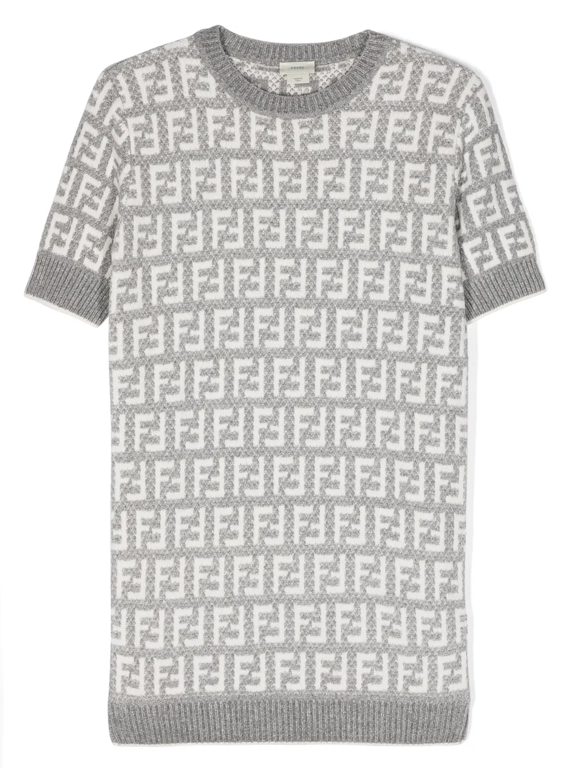 Платье с узором FF FENDI, серый