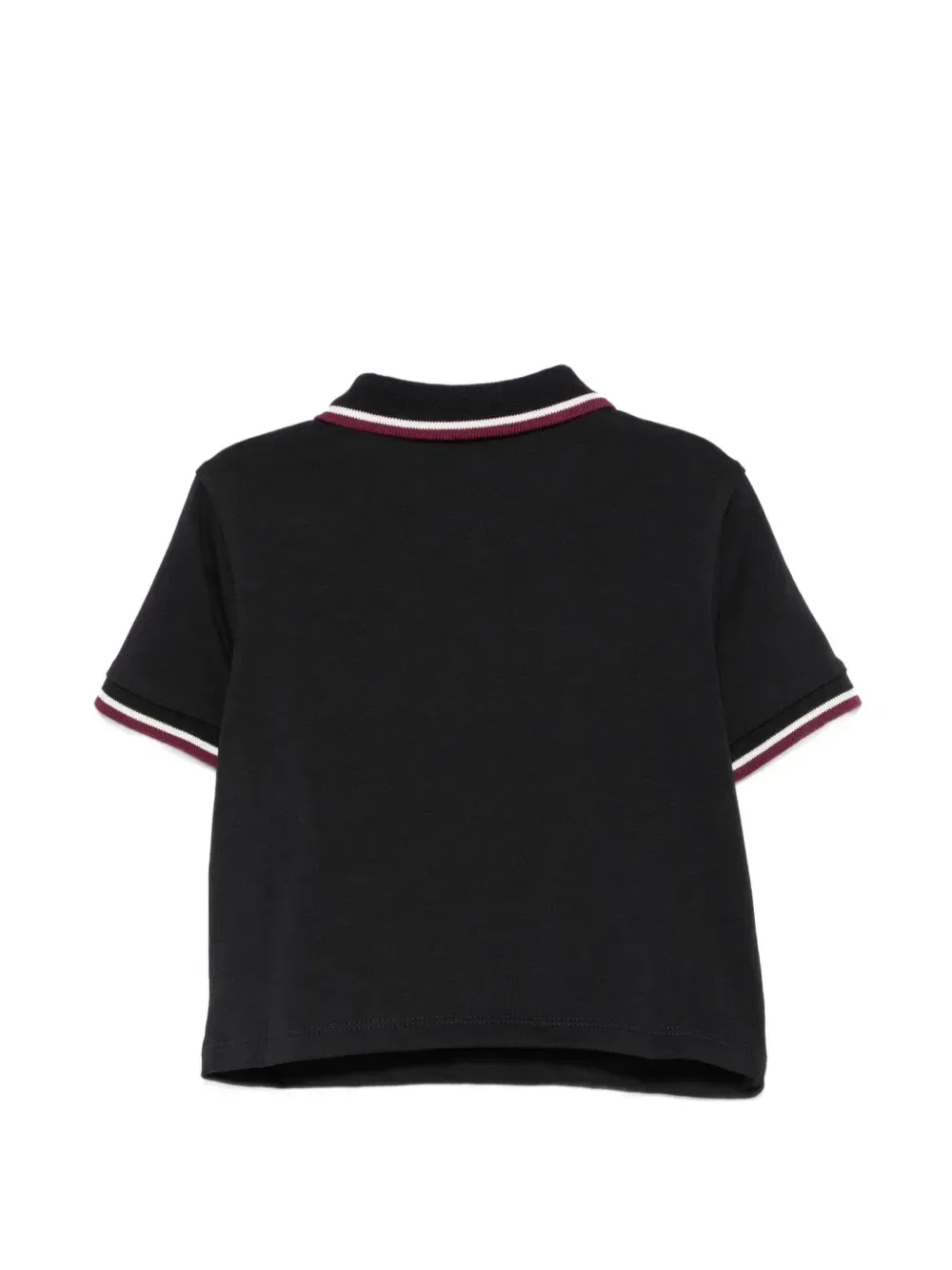 Поло-рубашка с нашивкой-логотипом и кантом Emporio Armani Kids, черный — фото 2