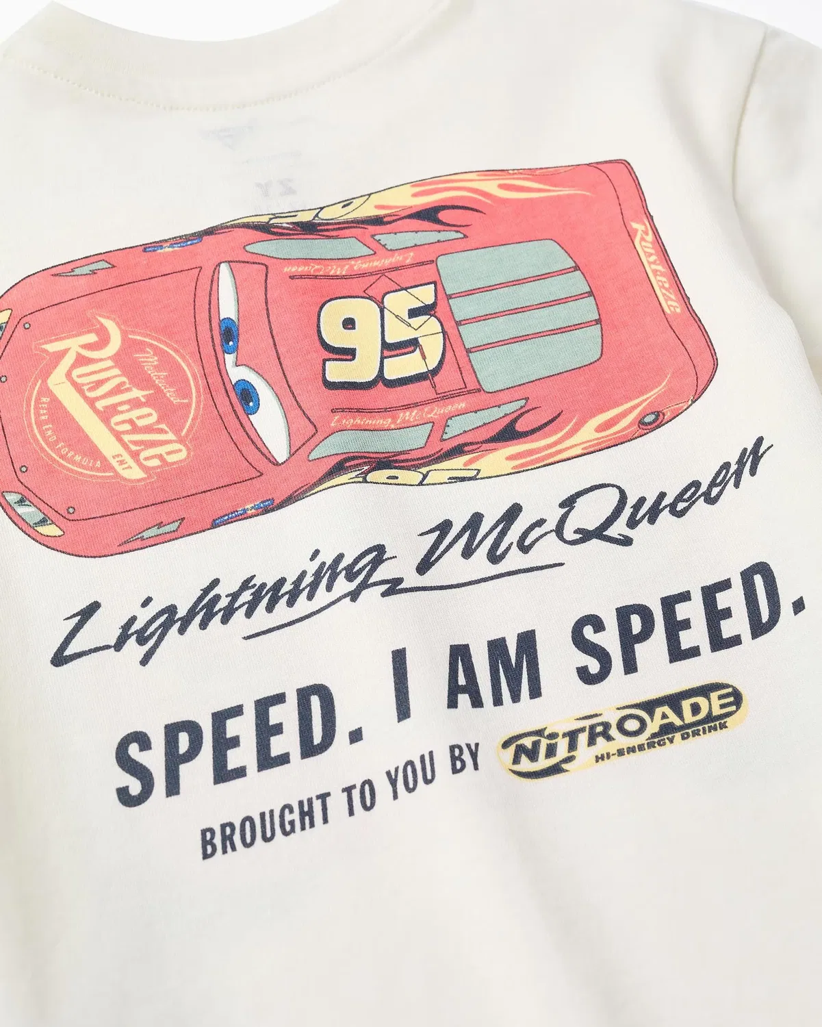 Детская футболка для мальчиков с принтом Lightning McQueen Zippy, Blanco — фото 2