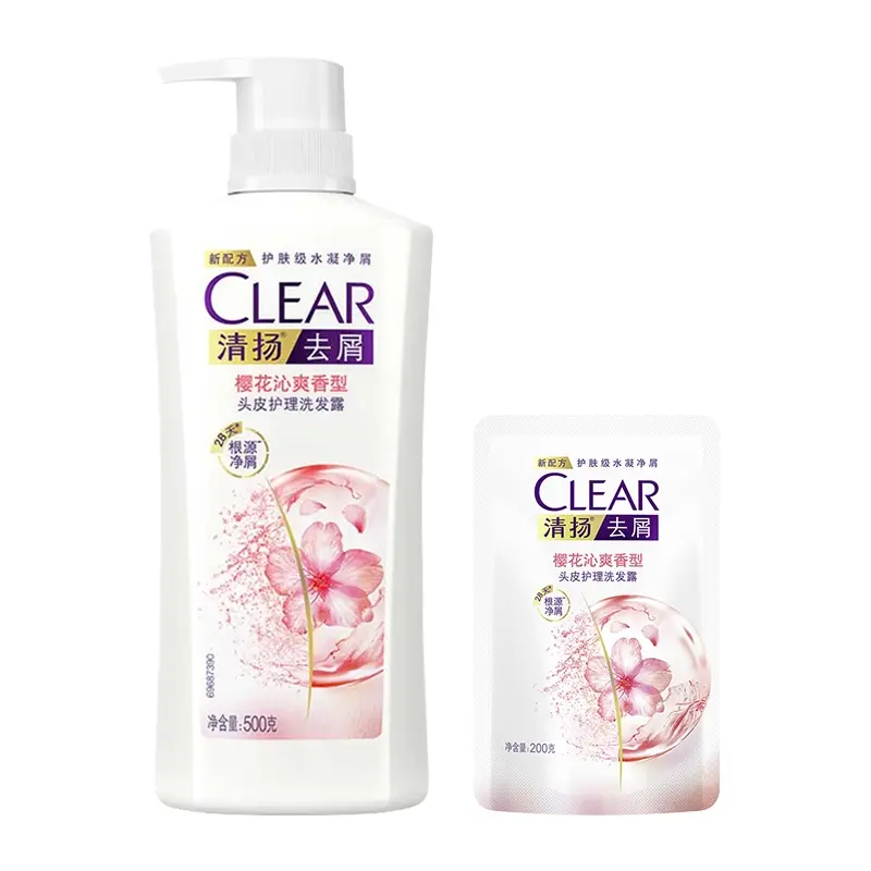 

Шампунь Cherry Blossom Hydrating Dandruff Treatment ароматический очищающий 500г/500г*2/500г*3/750мл CLEAR