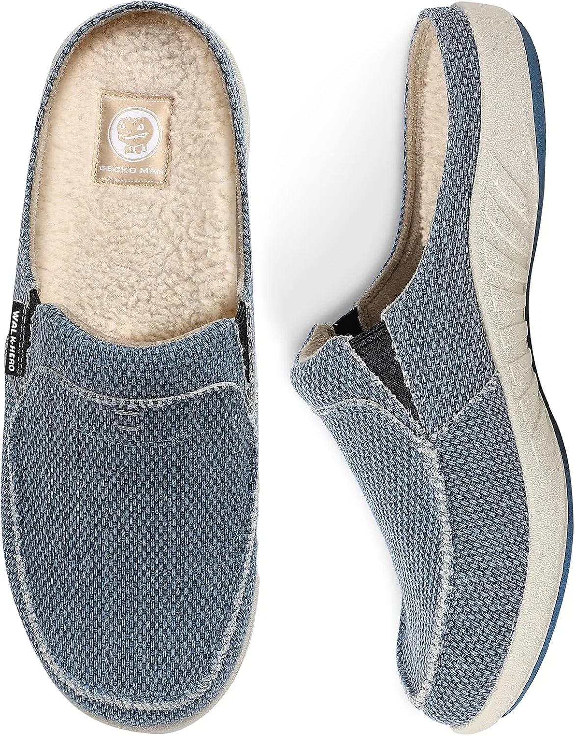 Тапочки с поддержкой стопы, Navy (Built-in Fleece Insoles) WALK·HERO COMFORT AND SUPPORT