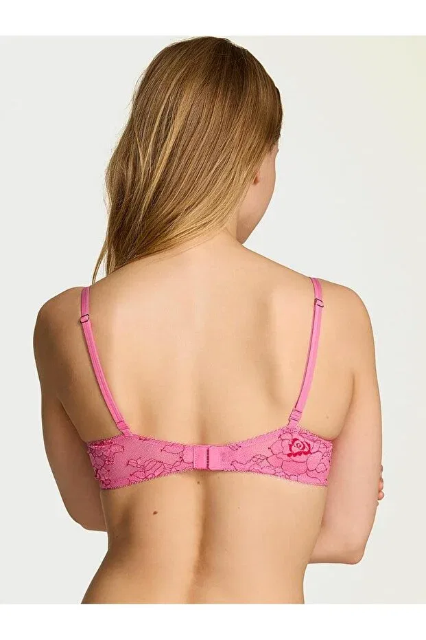 Женский бюстгальтер пуш-ап с кружевом Rose lace Victoria'S Secret, Rose Garden — фото 3