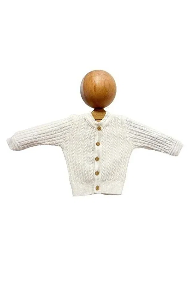 Детский кардиган для мальчиков хлопковый Zekids, Cream