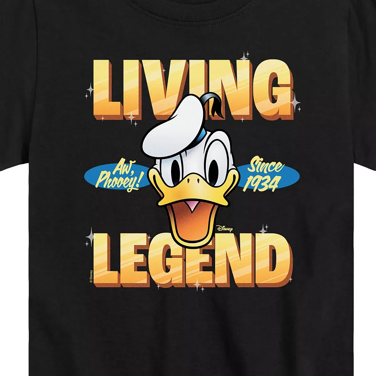 Детская футболка с принтом Living Legend 1934 Disney, Black — фото 2