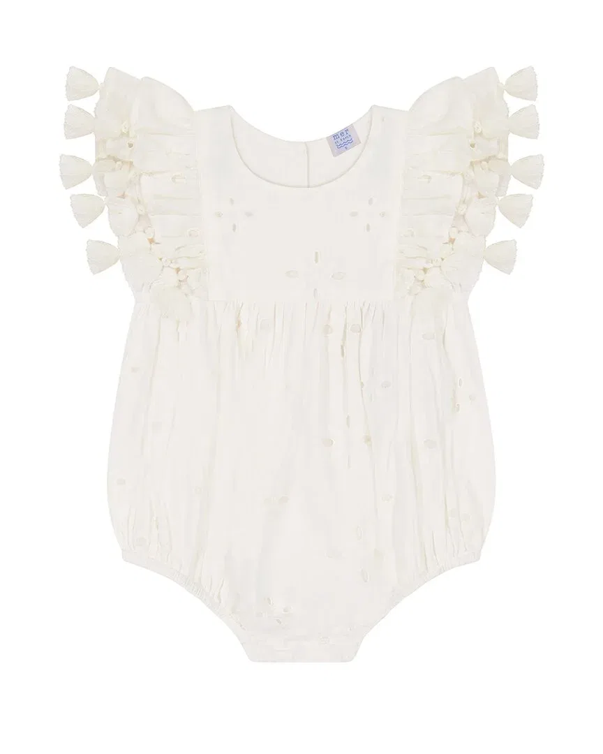 Детский боди-комбинезон хлопковый Mer St. Barth Anna Romper, White