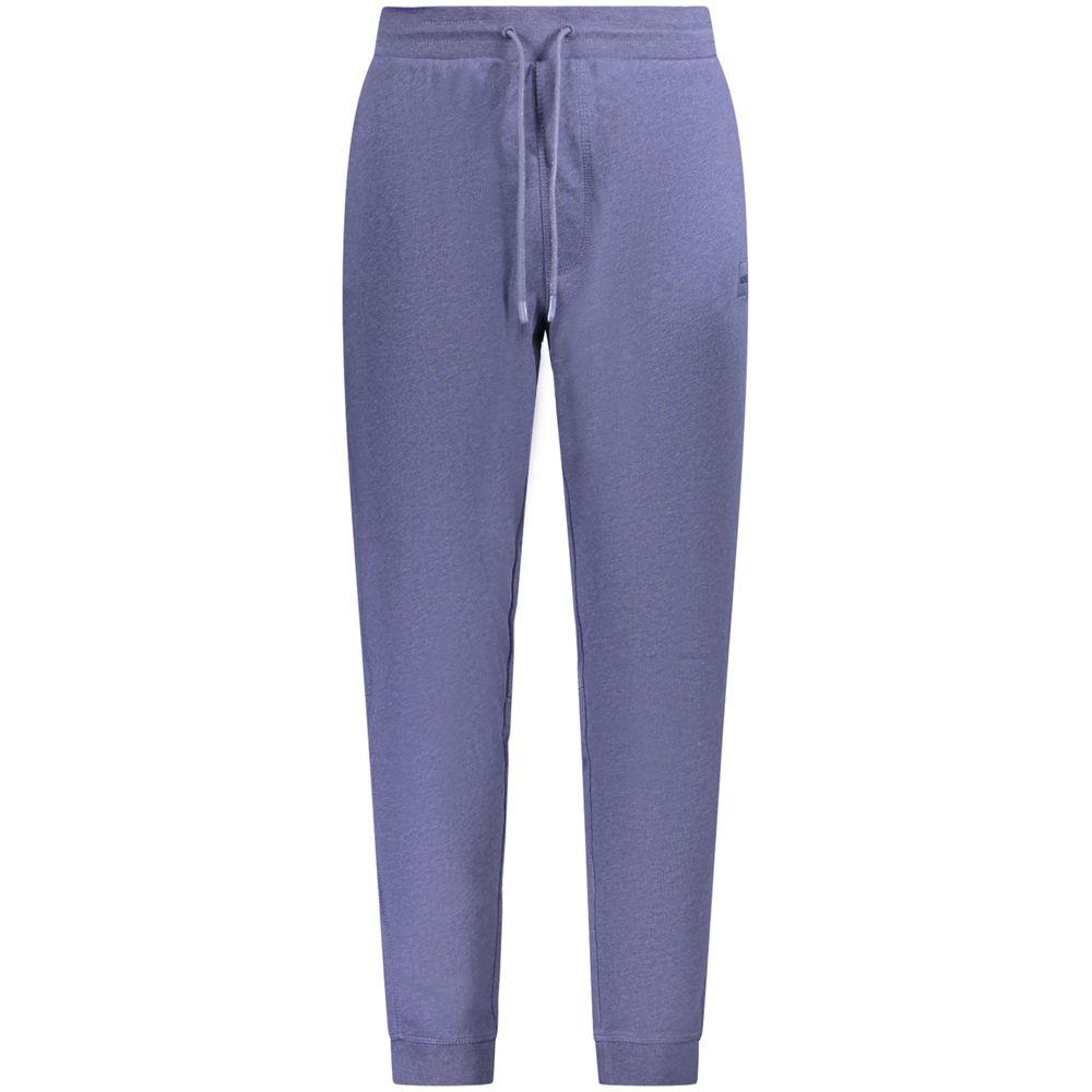 

Синие хлопковые брюки Hugo Boss, синий