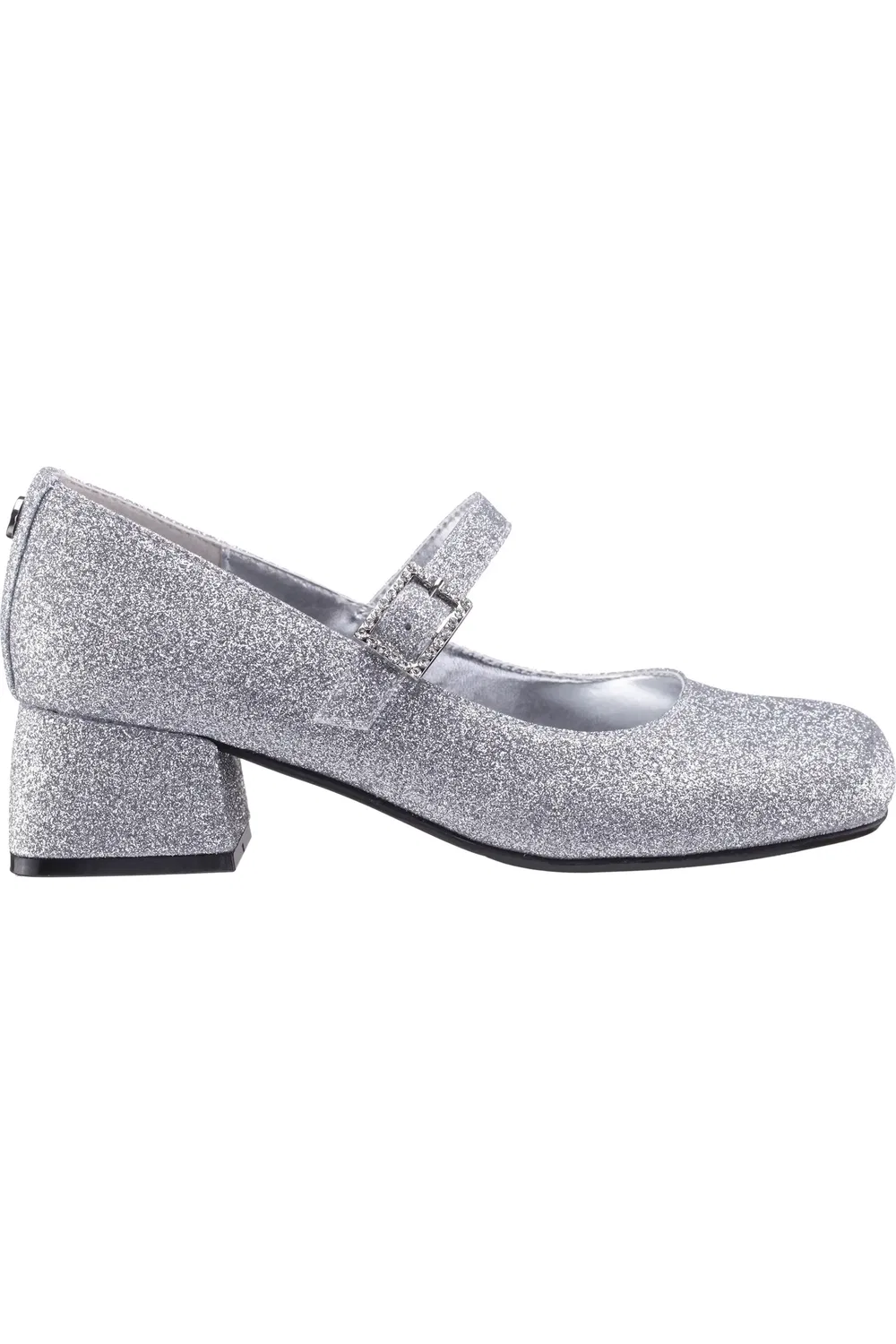Детские туфли Мэри Джейн с блочным каблуком Mila Nina, Silver Baby Glitter — фото 3
