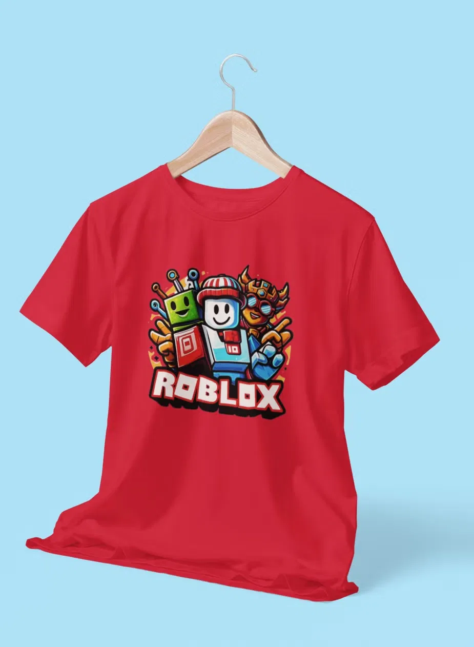 Футболка с принтом Roblox Zoom, красный
