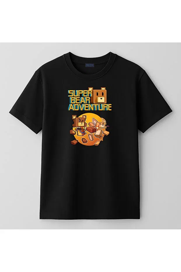 Детская футболка для девочек с принтом Super Bear Adventure Blitzist, Black