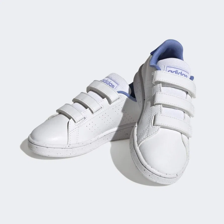 Детские теннисные туфли с липучками Advantage Lifestyle Hook-and-Loop adidas, Белый — фото 4