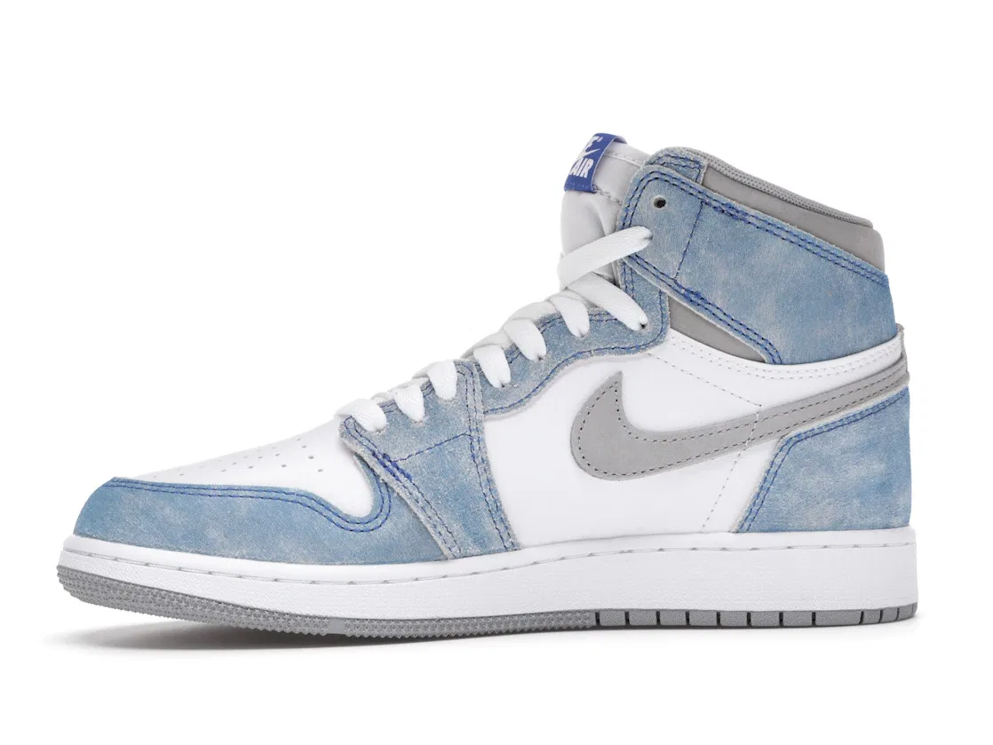 Детские кроссовки с принтом Jordan 1 Retro High Jordan, Hyper Royal/Light Smoke Grey-White — фото 3