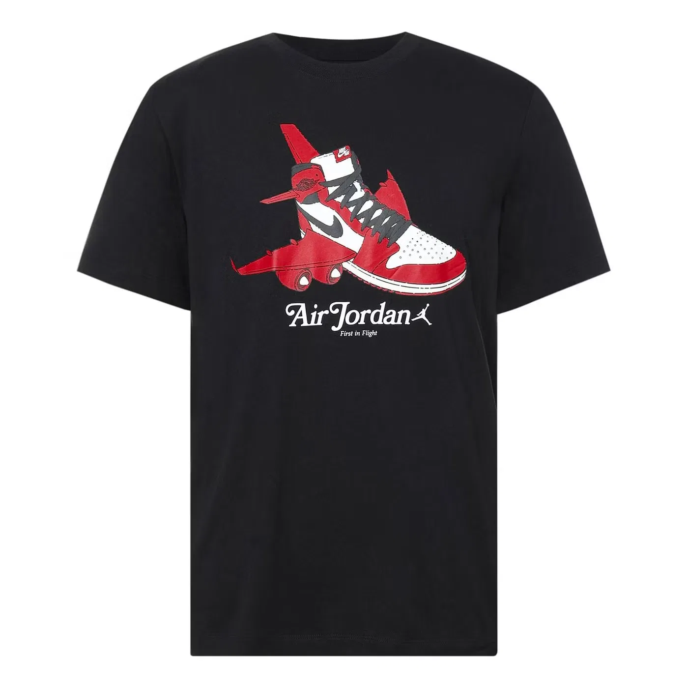 Футболка с принтом алфавита Air Jordan, черный