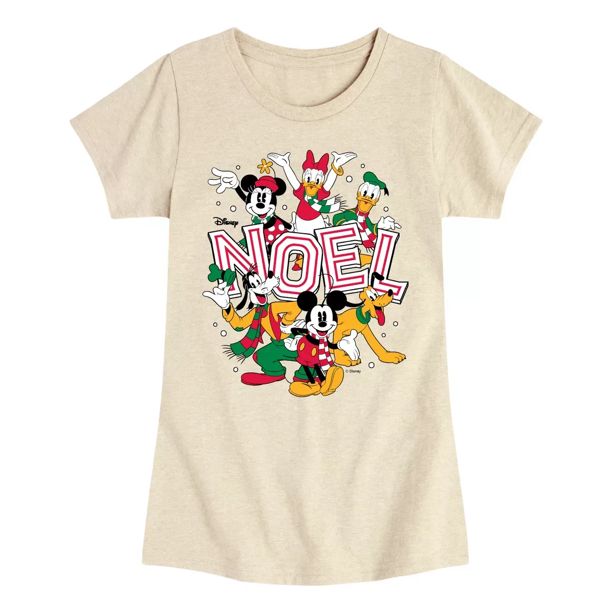 Детское футболка для девочек с принтом Noel Disney, Heather Grey