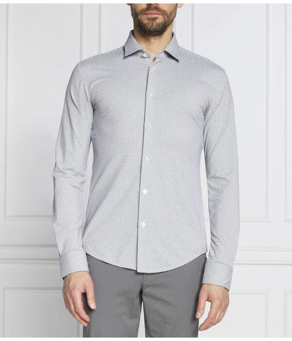 Мужская рубашка slim fit Roan F BOSS, белый