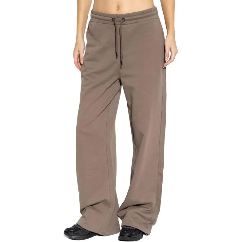 Женские спортивные штаны с вышивкой Emporio Armani Logo Embroidered Drawstring Sweatpants, Brown — фото 3