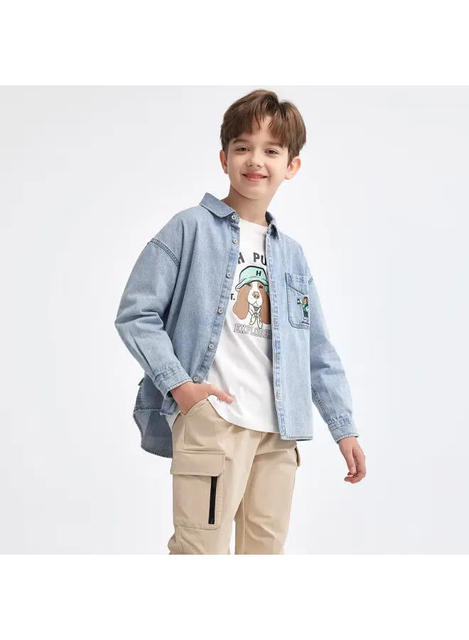 Джинсовая куртка универсальная детская Hush Puppies — фото 4