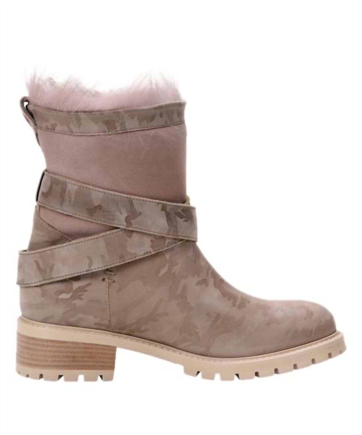 Водонепроницаемые мотоботы из овчины Emilina в цвете Blush Camo Ross & Snow — фото 4