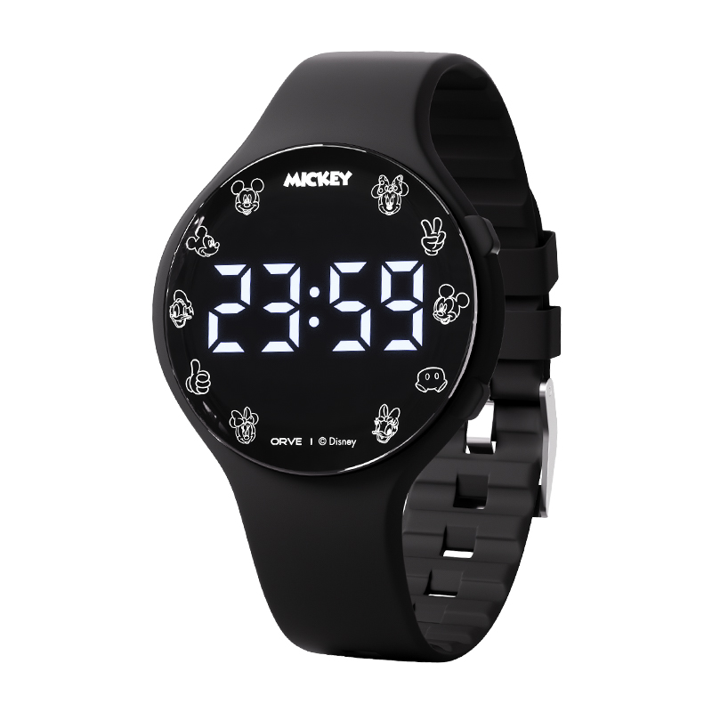 

Disney Часы Electronic Movement Silicone Strap Watch Unisex Black Dial