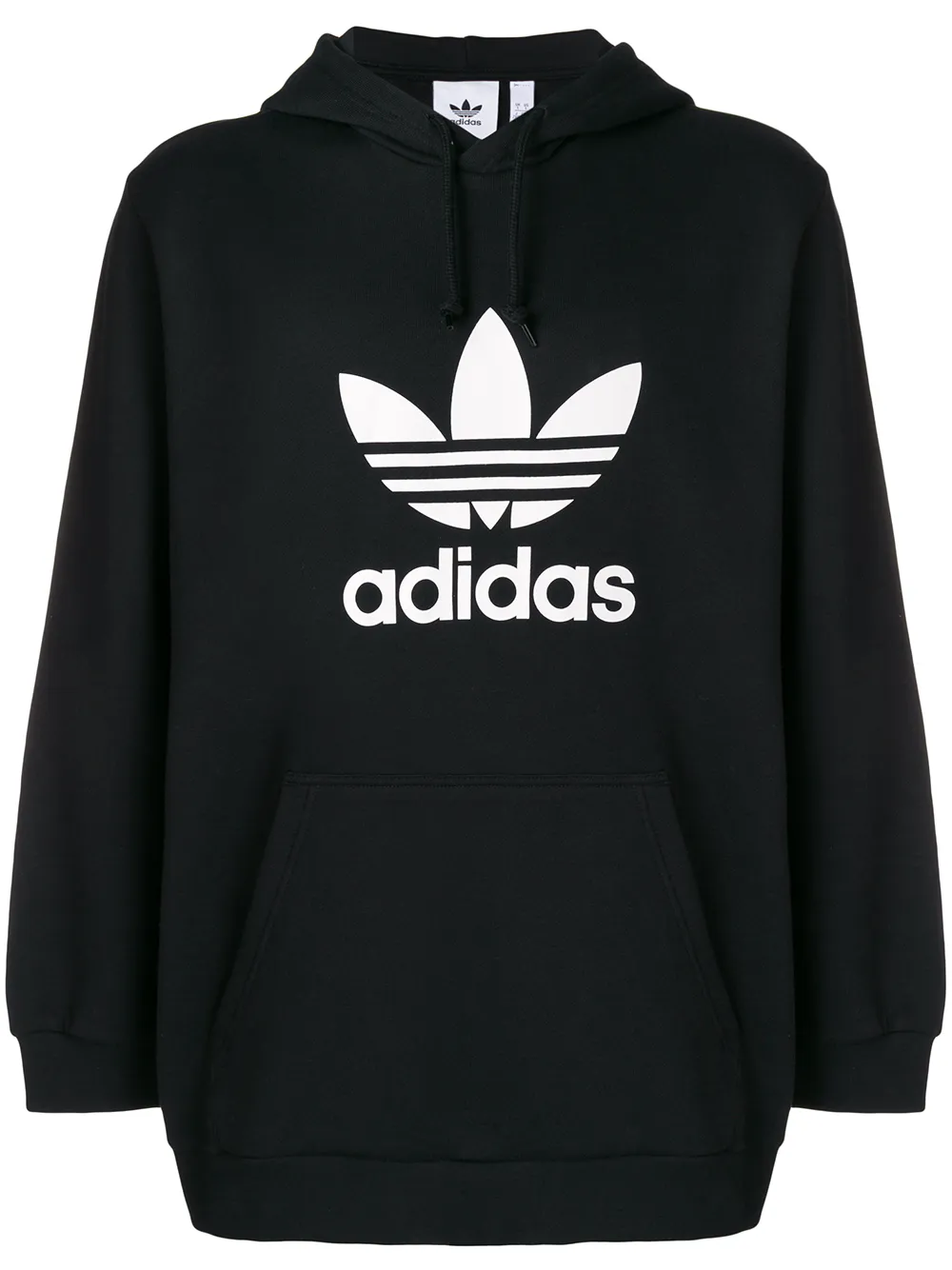

Толстовка с капюшоном и принтом логотипа adidas, черный