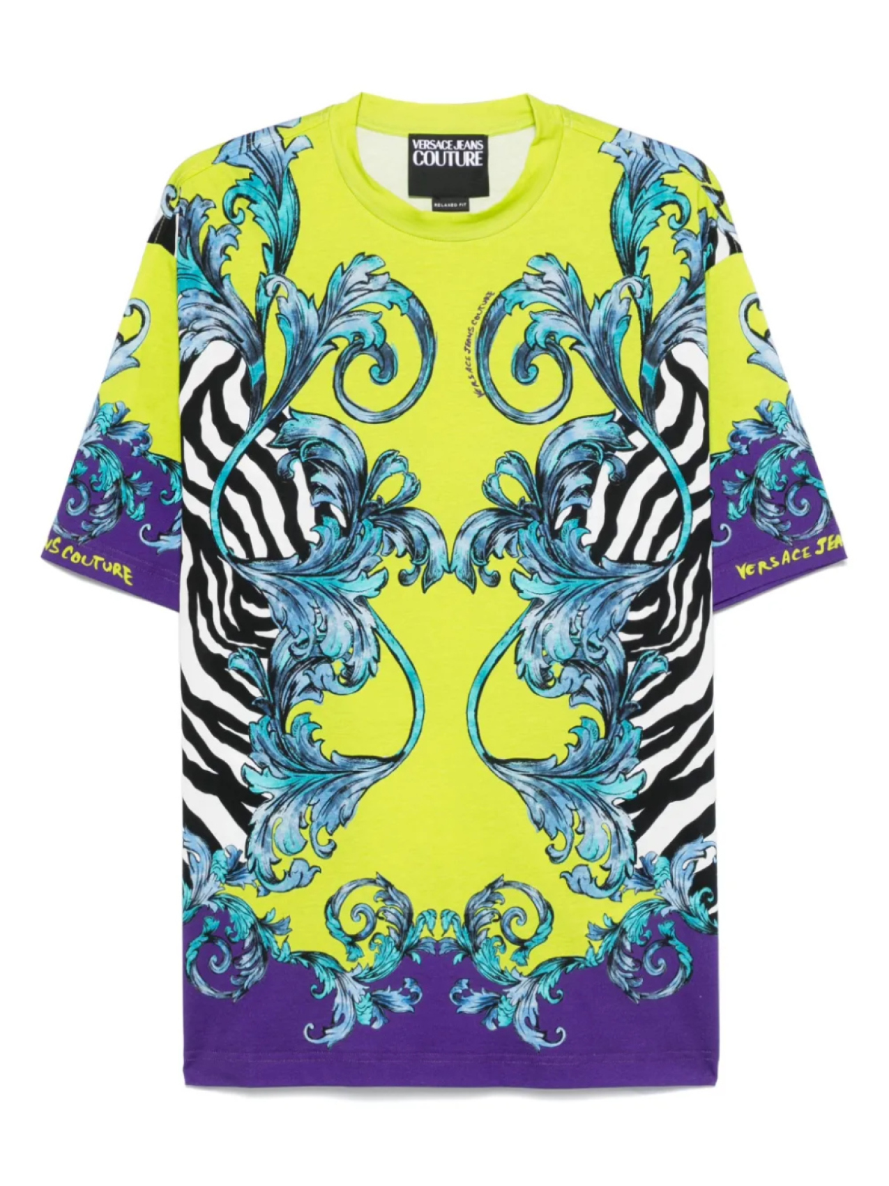 

Футболка с принтом «Зебра Барокко» Versace Jeans Couture, зеленый