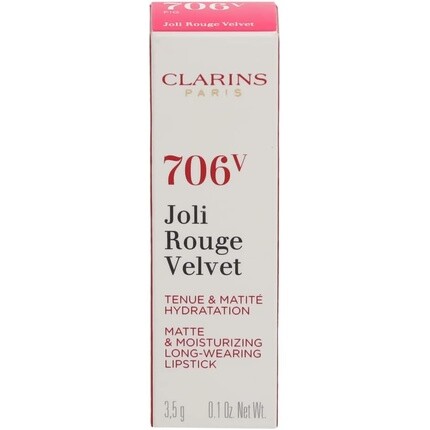 Губная помада Joli Rouge Velvet 706V Красный, Clarins — фото 3
