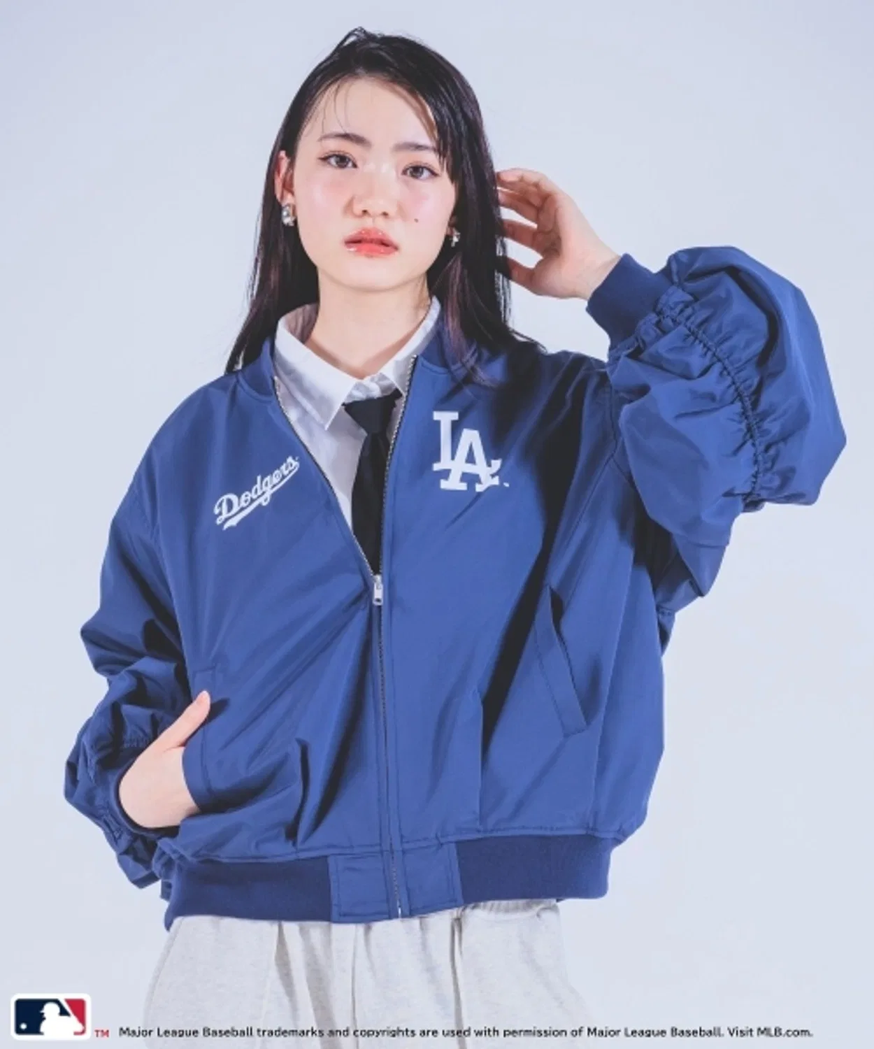Куртка MLB Zip-Up бомбер, синяя