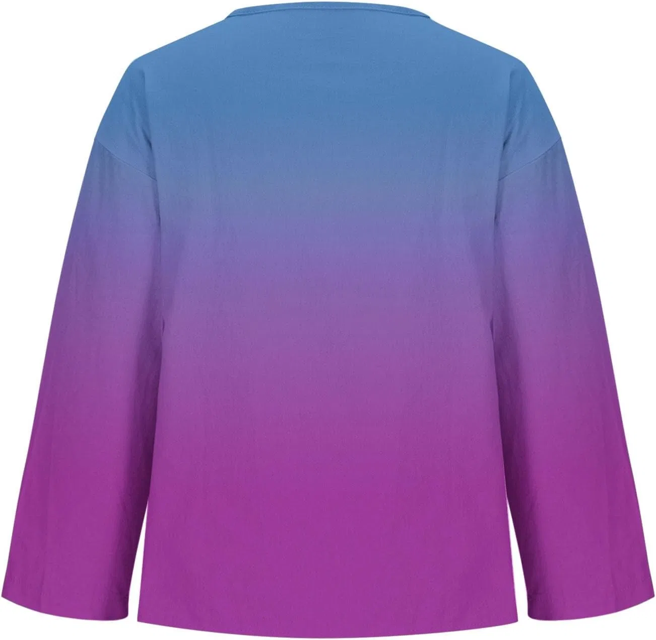 Женская футболка с градиентом, длинный рукав, V-образный вырез, Polyester, P-98 Purple — фото 4