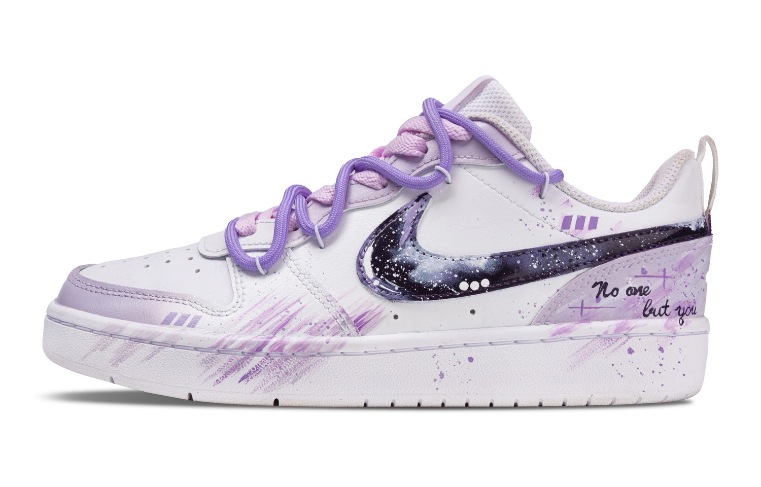 

Court borough vast purple night slip resistant abrasion resistant low top детские скейтбординг кроссовки Nike, фиолетовый