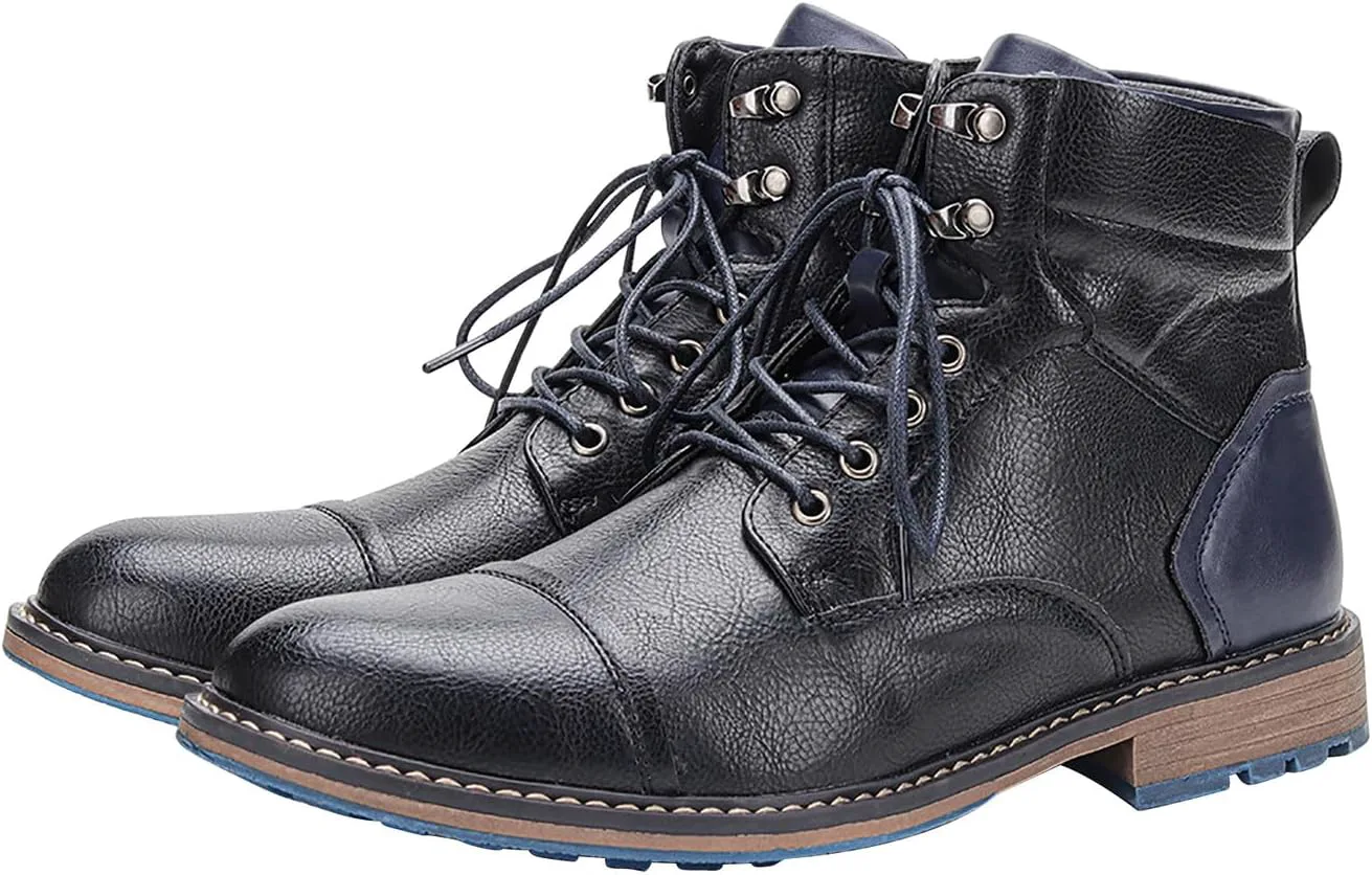 

Мужские оксфорды Santimon, ботинки из кожи для делового и повседневного ношения, мотоциклетные ботинки, модные формальные ботинки под смокинг на щиколотку для работы, черный