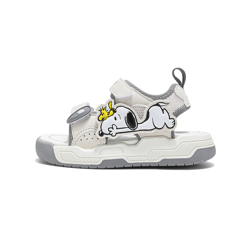 

Пилот устойчивые к истиранию нескользящие низкие детские сандалии beige gray для детей SNOOPY, бежевый