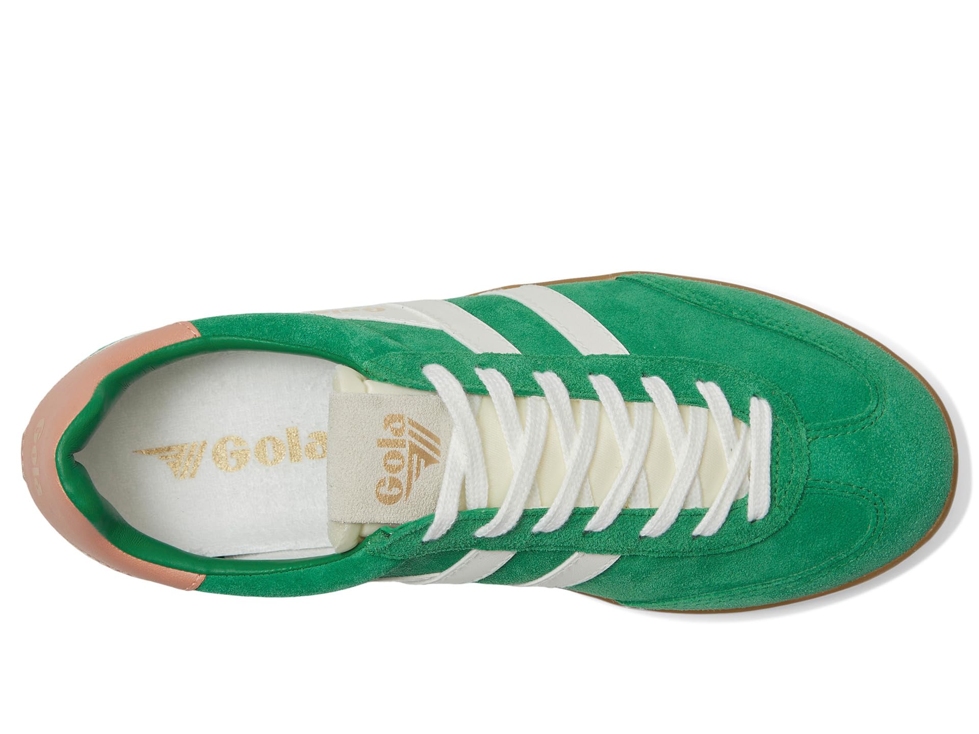 Кроссовки Gola Cyclone, Emerald/Off White/Terracotta/Gum — фото 2